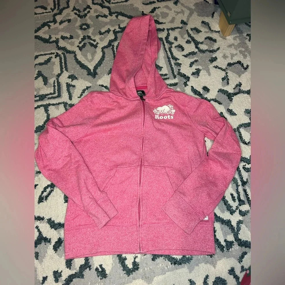 roots pink zip up kids size xxl